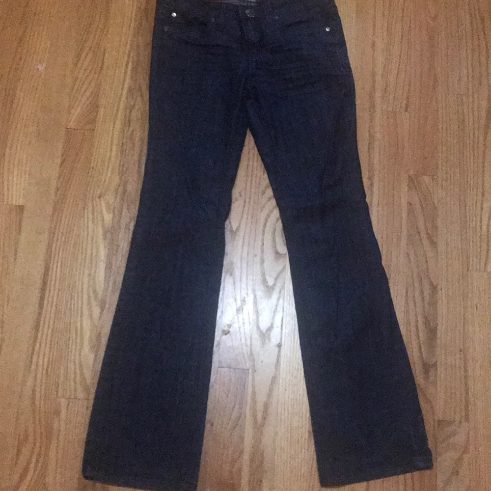 Dark wash denim boot cut